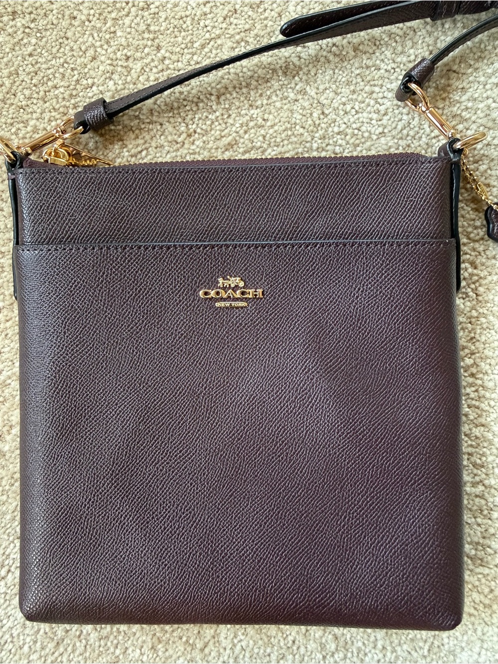 NEW Dark Brown COACH Kitt Leather Crossbody